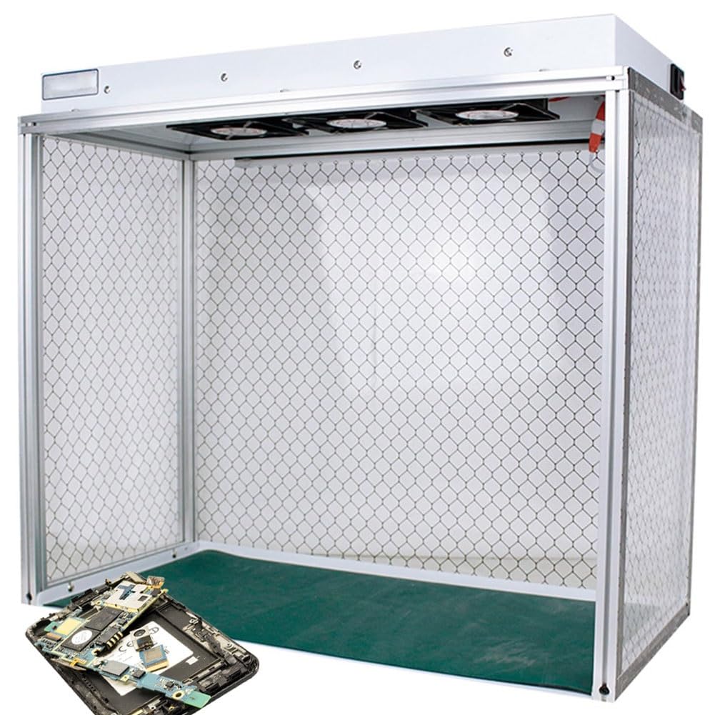 Laminar Flow Clean Schrank, Vertikaler Luftstrom Workstation mit 3 Lüftern und Licht, staubfreier Arbeitstisch mit Filter für Labor LCD Bildschirm Reparatur