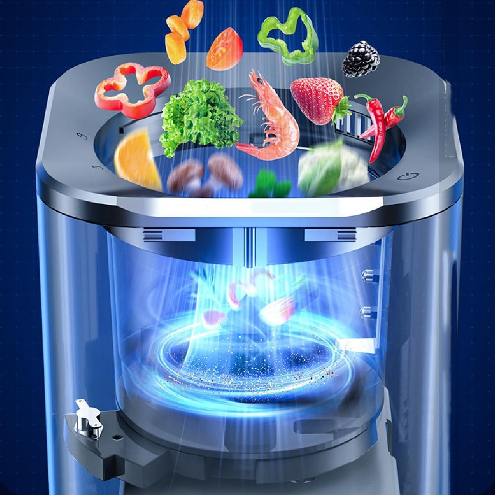 Smart Kitchen Compost Bin, 2.5L Food Waste Cycler, Ones Button Turn Waste into Natural Fertilizer, Auto-Stop, High Temperature Sterilizations, Filter Deodorization,