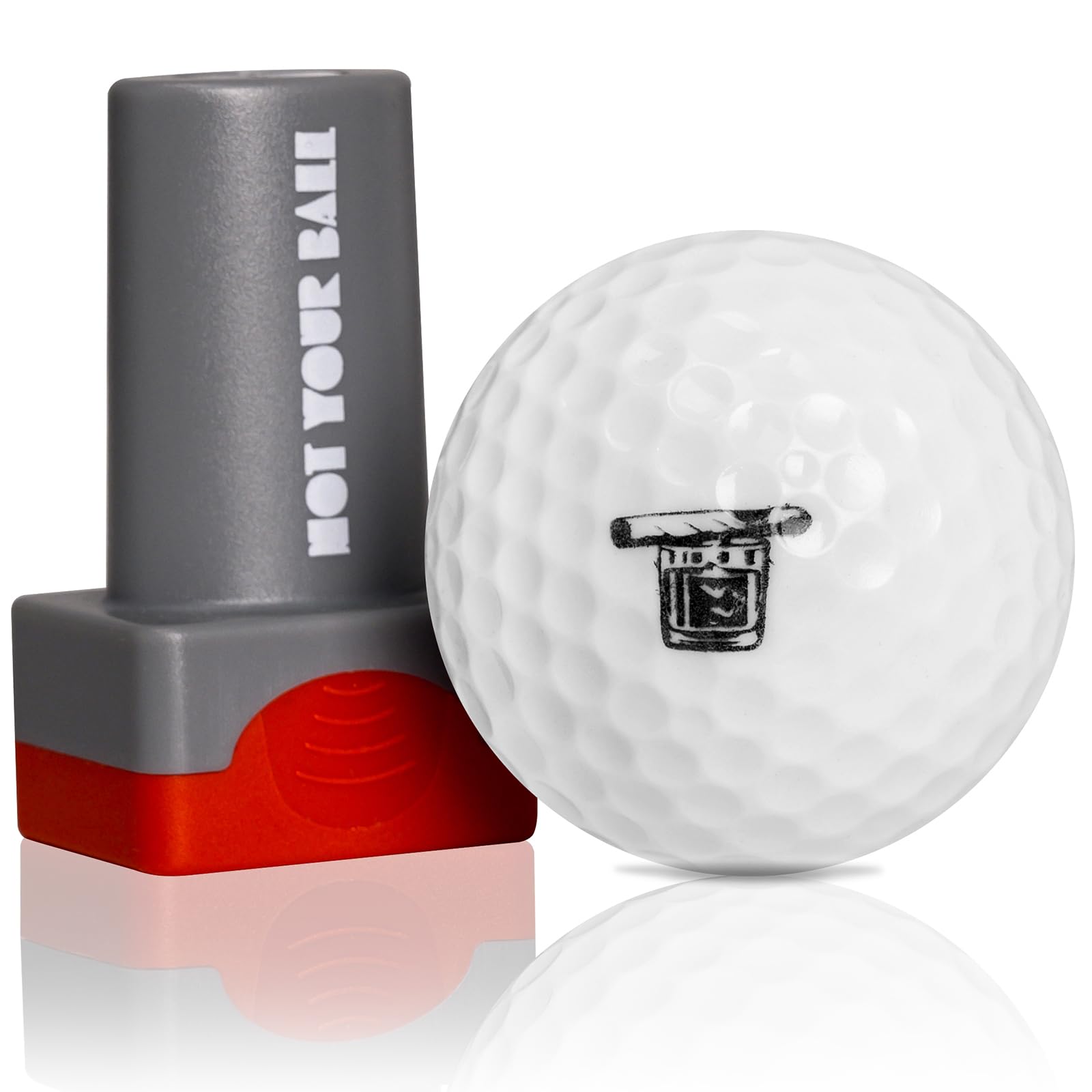 QUBI Golf Ball Stamp, Golf Ball Stamper, Self-Inking Golf Ball Stamp Marker to Identify Golf Balls, Golf Gift Golf Accessories for Men and Women Golfers