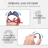 Vista 6 de Gafas de ciclismo para niños, gafas de sol deportivas para adultos y jóvenes, gafas de sol ultraligeras para correr, ciclismo, béisbol