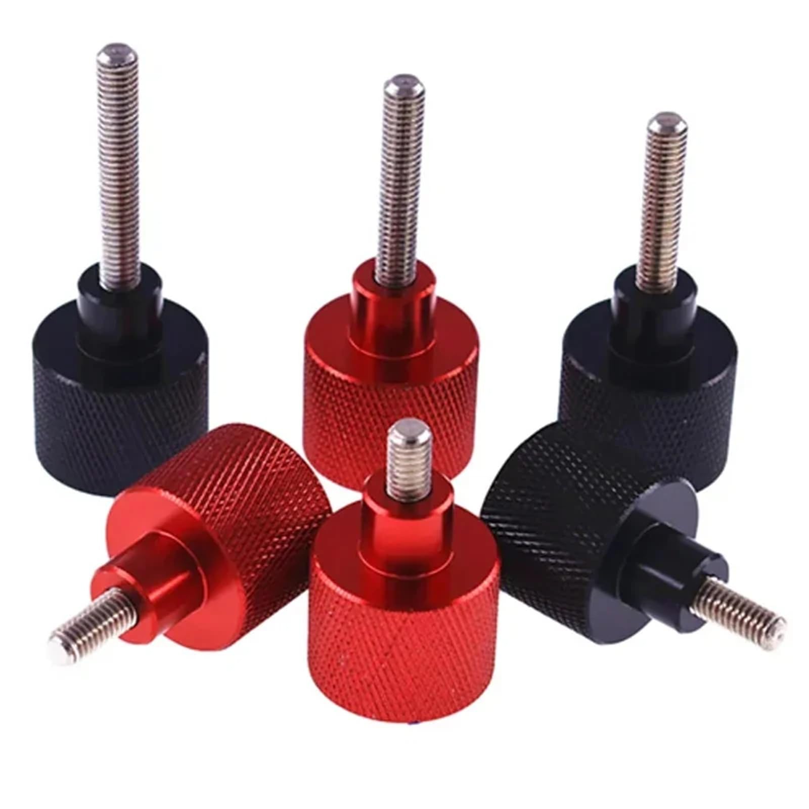 Tornillos Moleteados Tornillos moleteados UNC 1/4-20 * 6mm~60mm, pomo de aluminio con rosca acero inoxidable para máquinas(Black,5PCS_1I4-20X50MM)