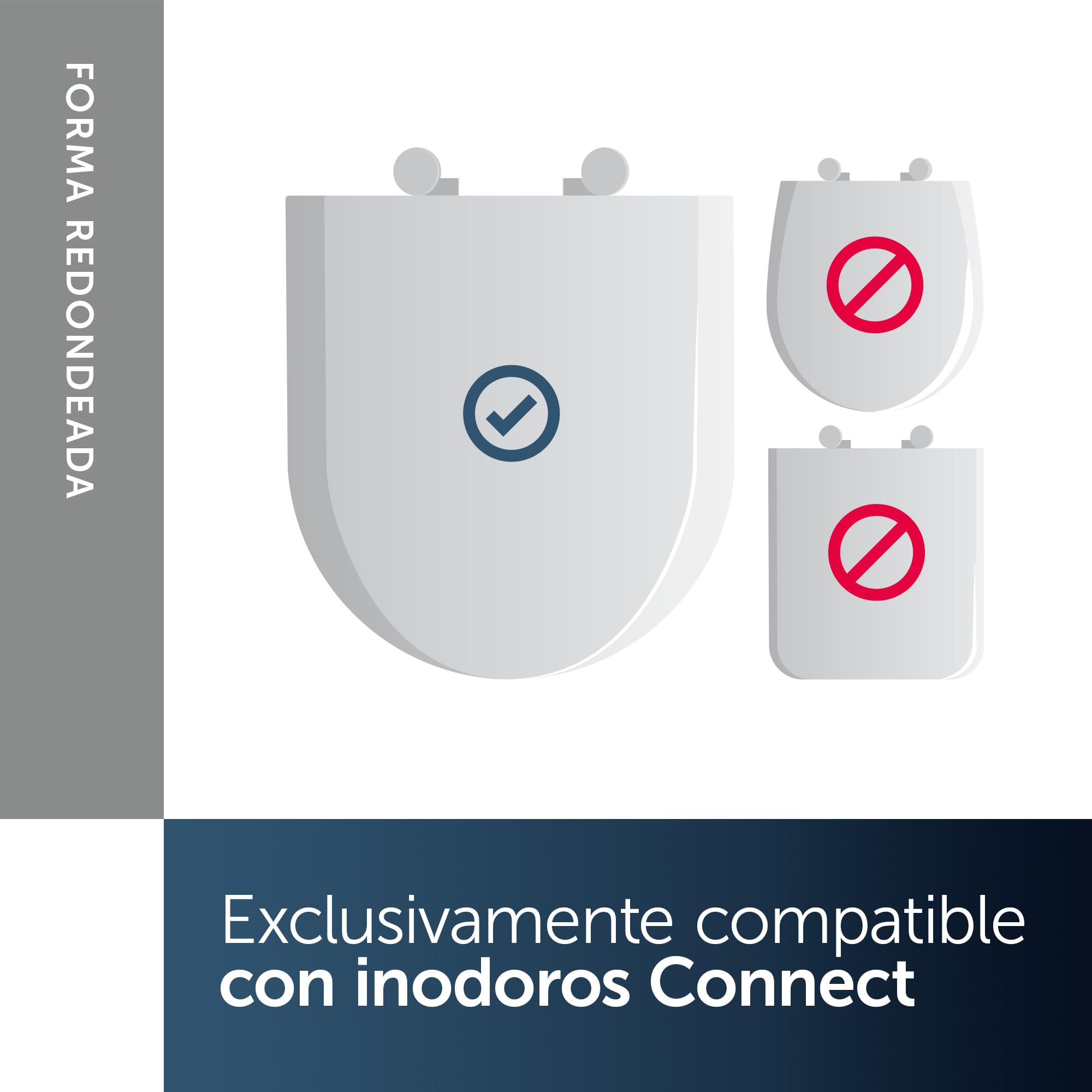 Ideal Standard Connect asiento WC con SoftClose, envolvente, Blanco (Alpin) | Asiento de inodoro extraíble con cierre suave (Softclose) y bisagras de acero inoxidable robustas, E712701