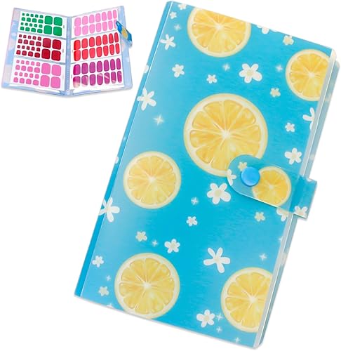 Miniatura 8 de DANNEASY Álbum de recolección de 120 ranuras para tiras de esmalte de uñas, envolturas completas para uñas de los pies, carpetas de almacenamiento