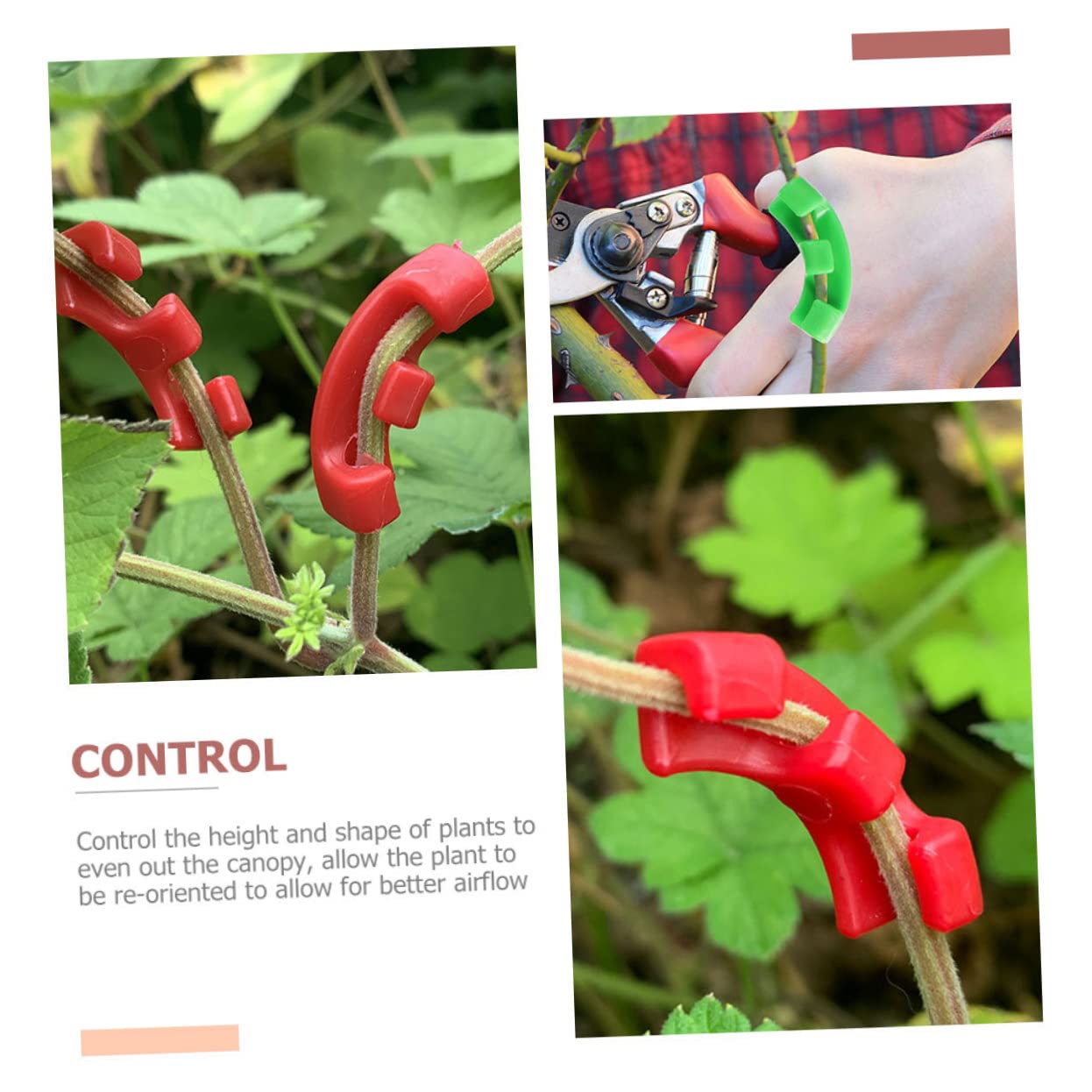 POPETPOP 300pièces Benders De Plantes Plastique à Degrés Clips De Fixation pour Branches Et De Plantes Outils De Jardinage pour Intérieur Et Extérieur