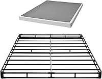 Vista 11 de VEVOR Base de cama tamaño Queen con tela lavable, marco de metal resistente para cama Queen, base de colchón de 9.1 pulgadas, capacidad máxima