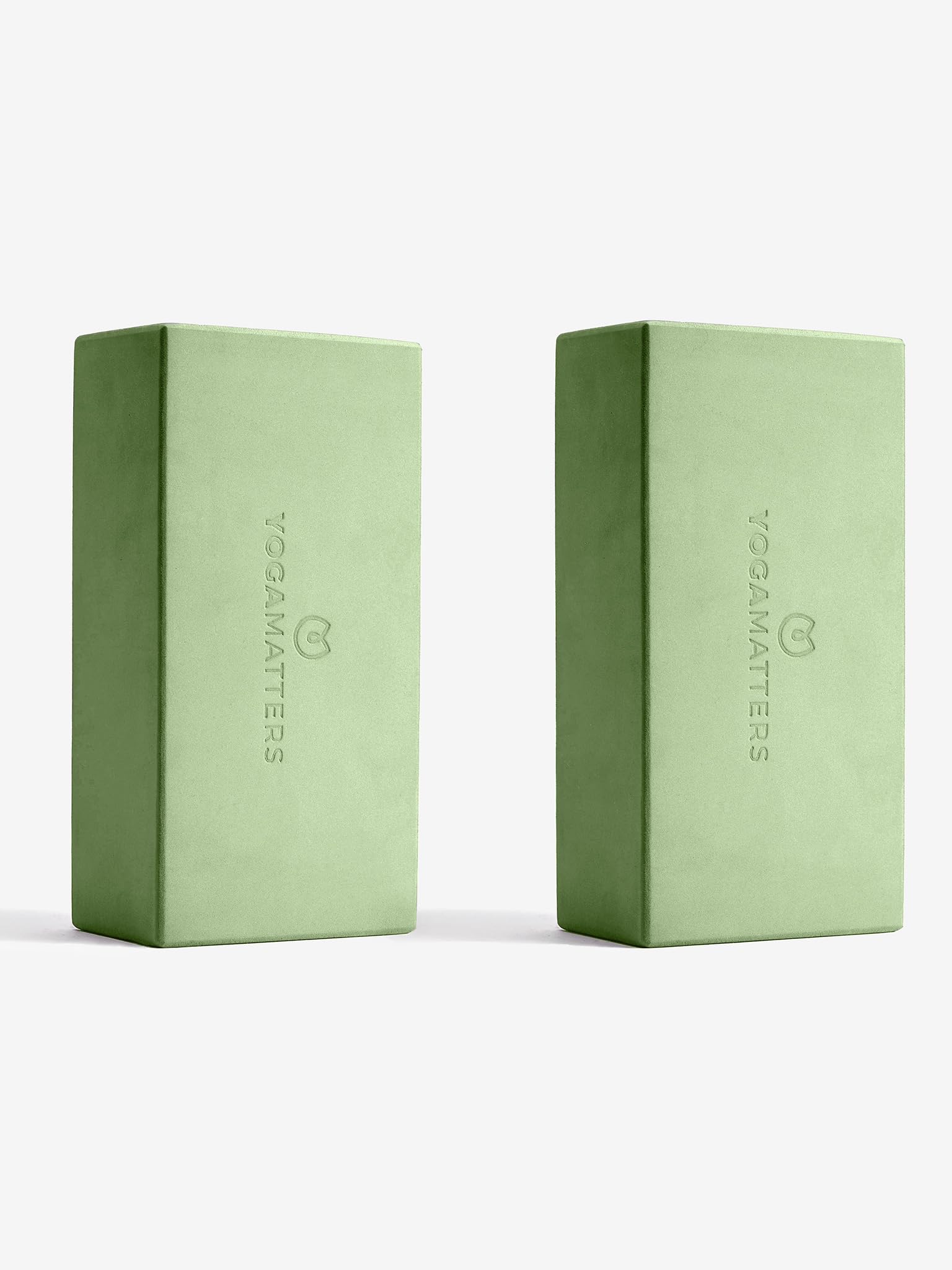 Yogamatters Yoga Brick Block Pair | EVA Foam | Lightweight, High Density and Non-Toxic (Sage)