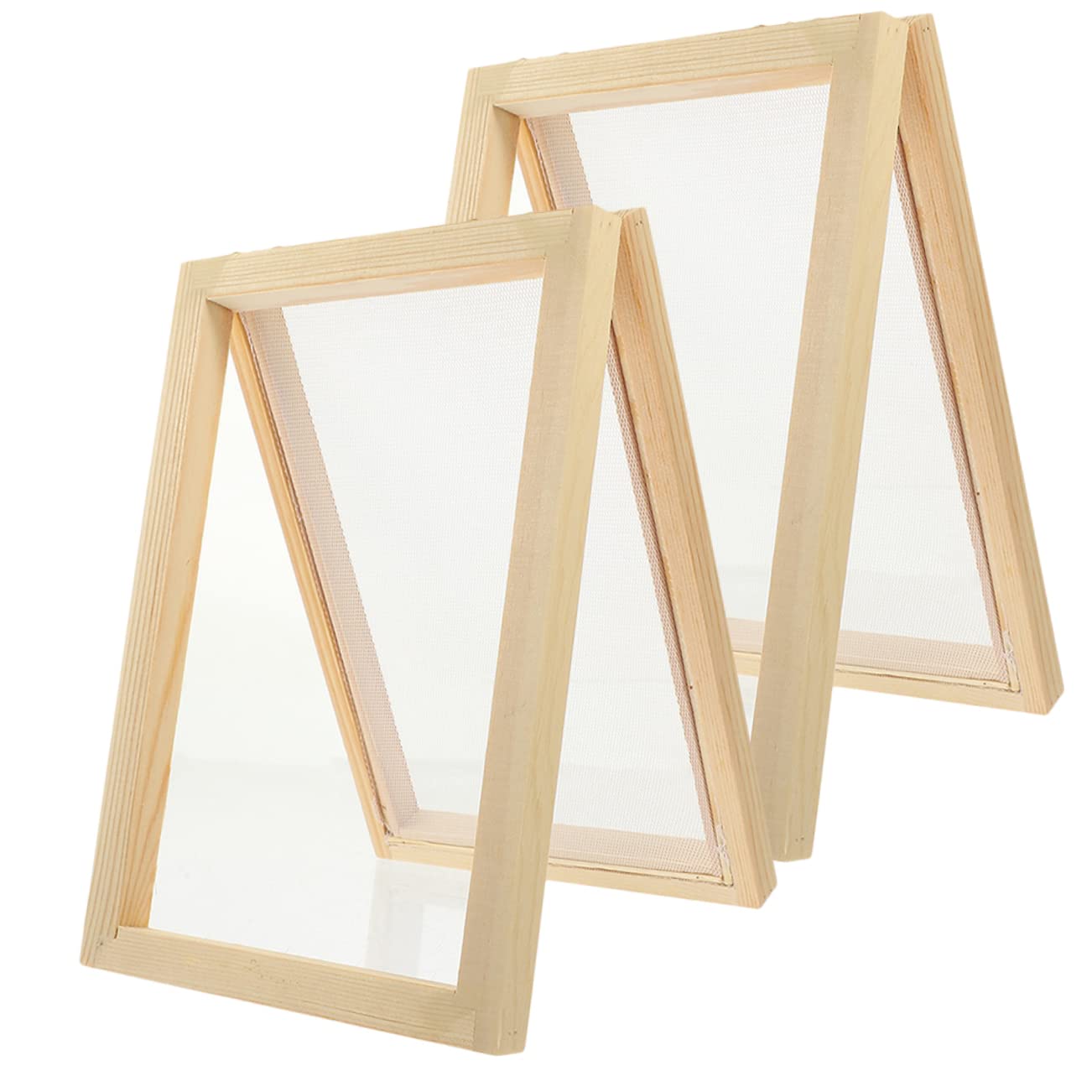 HOODANCOS Handmade Paper Frame 2pcs Wooden Paper Making Screen Kit Papermaking Supplies for Boys and Girls Adults