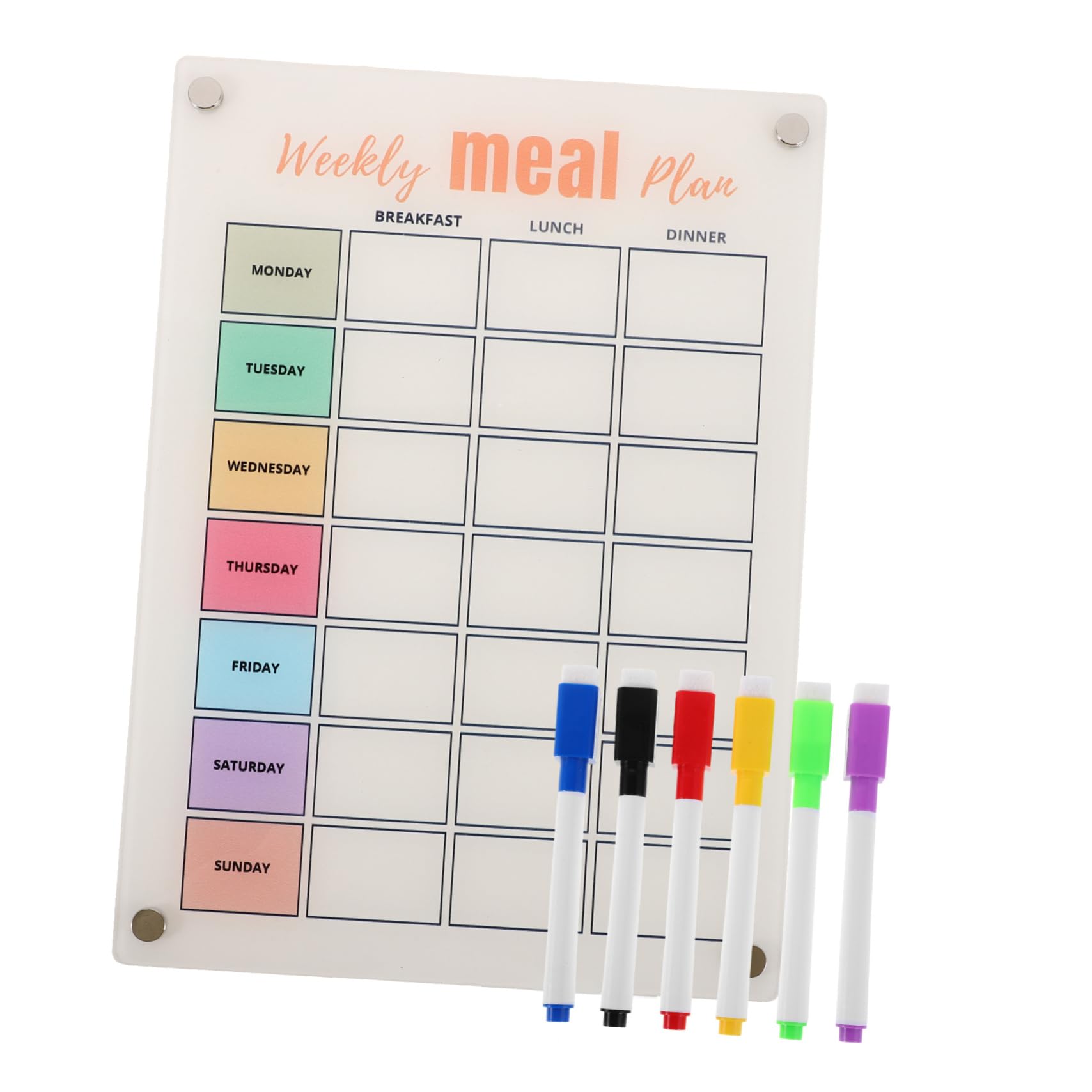 Lavagna Magnetica Per Frigorifero Pianificatore Settimanale Calendario Cancellabile A Secco Con Magneti Per Cucina E Ufficio Formato A3