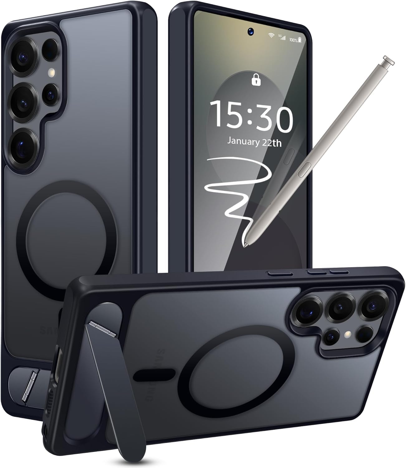 Elzzi Samsung S24 Ultra Magnetic Case - MagSafe & Kickstand -1