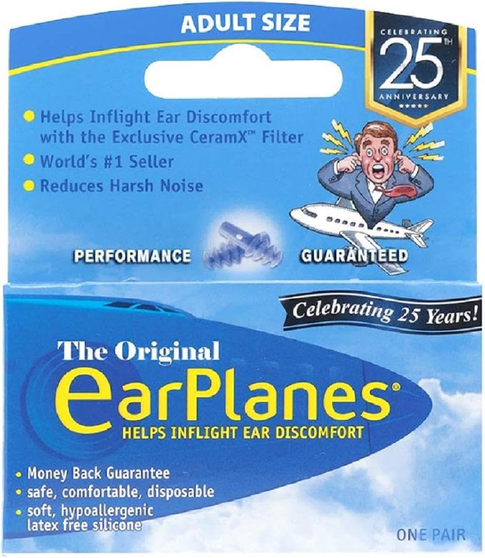 Cirrus Healthcare Ear Planes Flight Travel Ear Protection Earplugs New Super Soft 1 Pair EarPlanes : for Adults-image-10