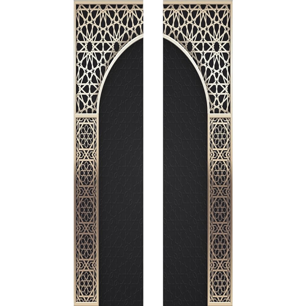 Ericetion 3d Door Stickers Murals Peel and Stick Muslim Door Wallpaper Door Decals Removable Pvc Door Poster for Home Decoration