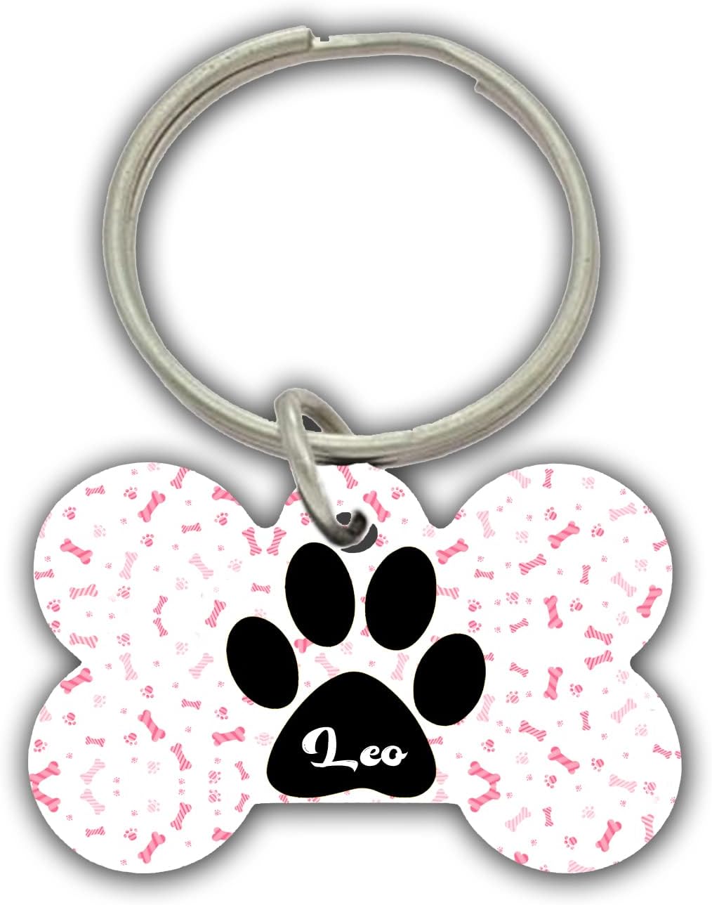 Leo Pets Name/Identity Tag Bone Shape Tag for Dogs and Cats , Dog ID tag -ATPET0049
