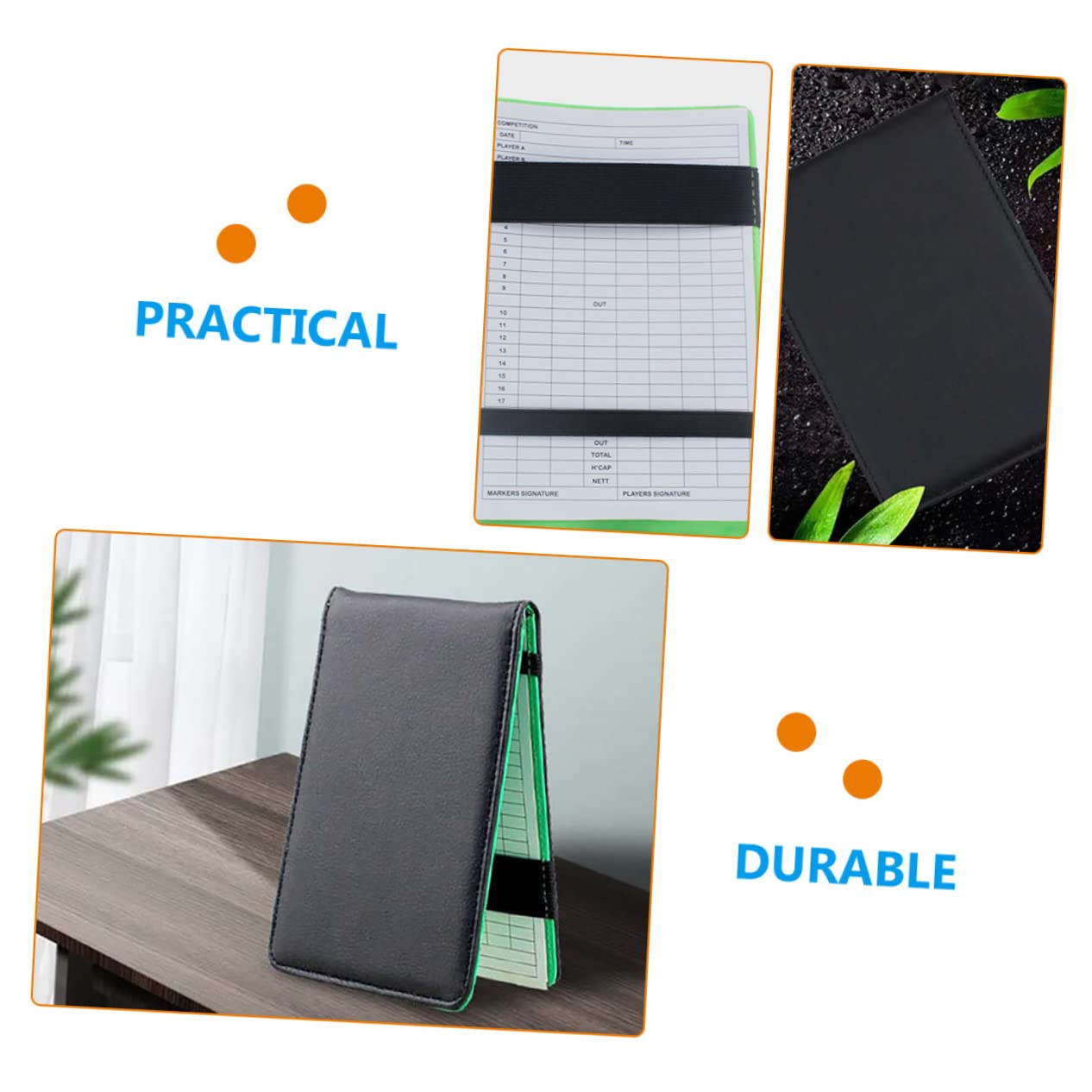 ifundom Cuaderno de Puntuación Profesional y Portátil Funda de PU Compatible con Tarjetas de Puntuación Protección contra Agua y Arañazos