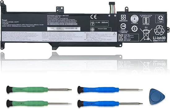 L19C3PF7 L19L3PF5 L19D3PF5 Laptop Battery, 11.34V 45Wh 3900mAh Compatible with Lenovo IdeaPad 3-14ADA05 3-14ARE05 3-14IIL05 3-14IML05 3-15ARE05 3-15IIL05 3-15IML05 Series 5B10X02607 5B10X02599