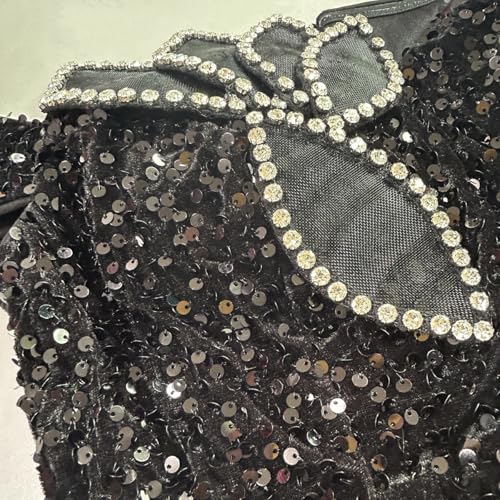 Image of Velvet Sequin Formal Women's Evening Dress Strapless Front Split Prom Gown