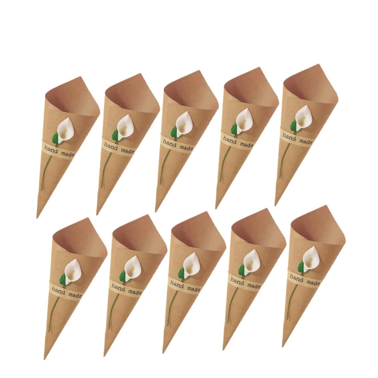 FOMIYES Diy Flower Packaging 50pcs Paper Flower Tubes Wedding Bouquet Wrapping Paper Party Dec