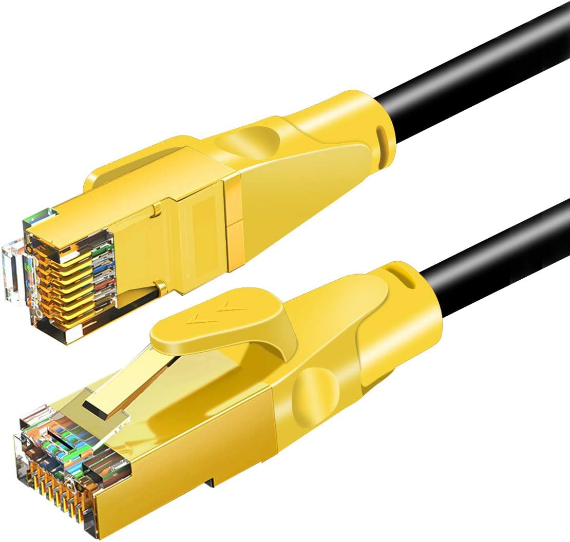 Cat8 Cable 30FT, LiuTian High Speed 26AWG Cat8 LAN Network Cable 40Gbps, 2000Mhz with