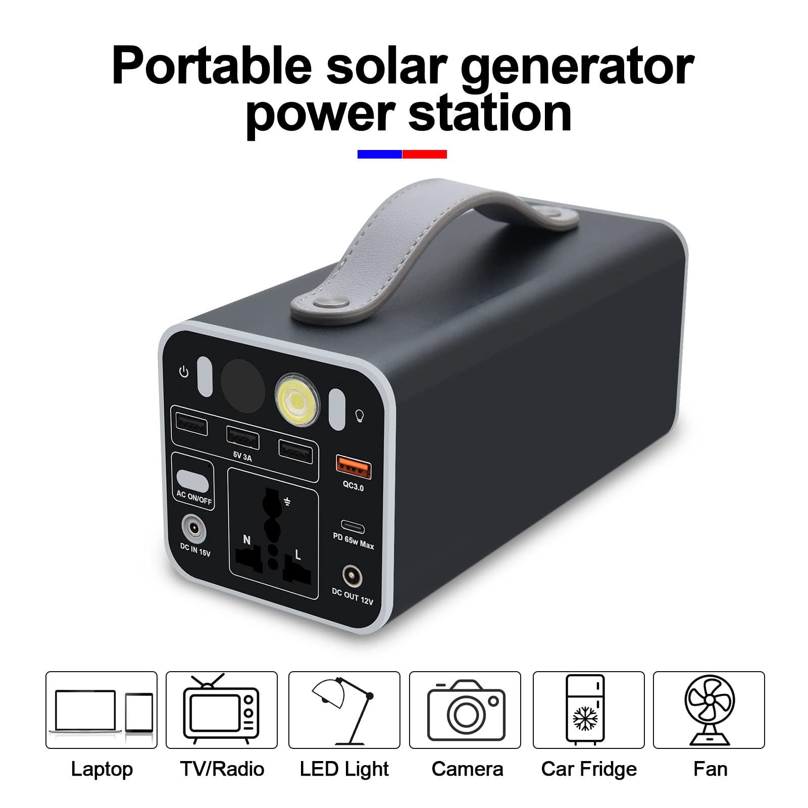 KAOLALI Przenośna stacja zasilająca 180 W, 166,5 Wh/42000 mAh, przenośna stacja zasilająca z generatorami wyjściowymi AC 220 V/50 Hz, do użytku na zewnątrz, na kemping, w podróży