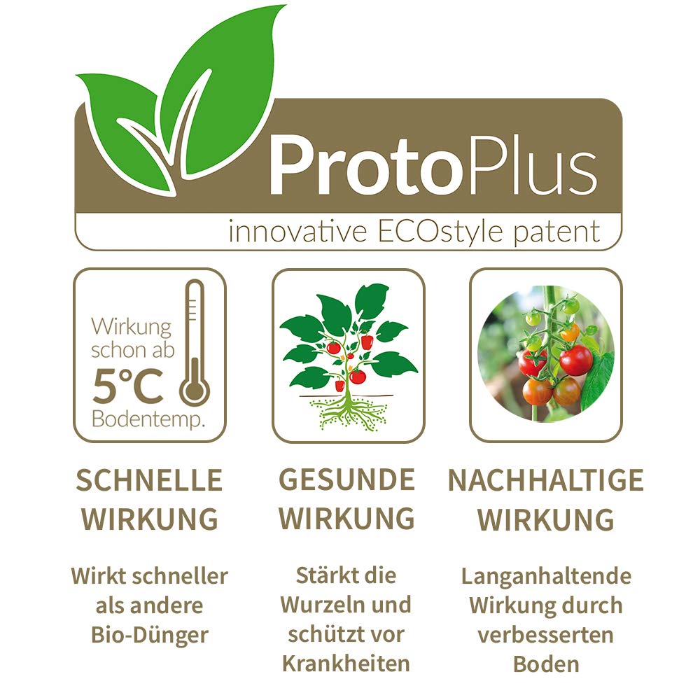 Abono para rosas orgánico con ProtoPlus para una rápida disponibilidad de nutrientes en primavera | microorganismos que estimulan el suelo, 2 kg.