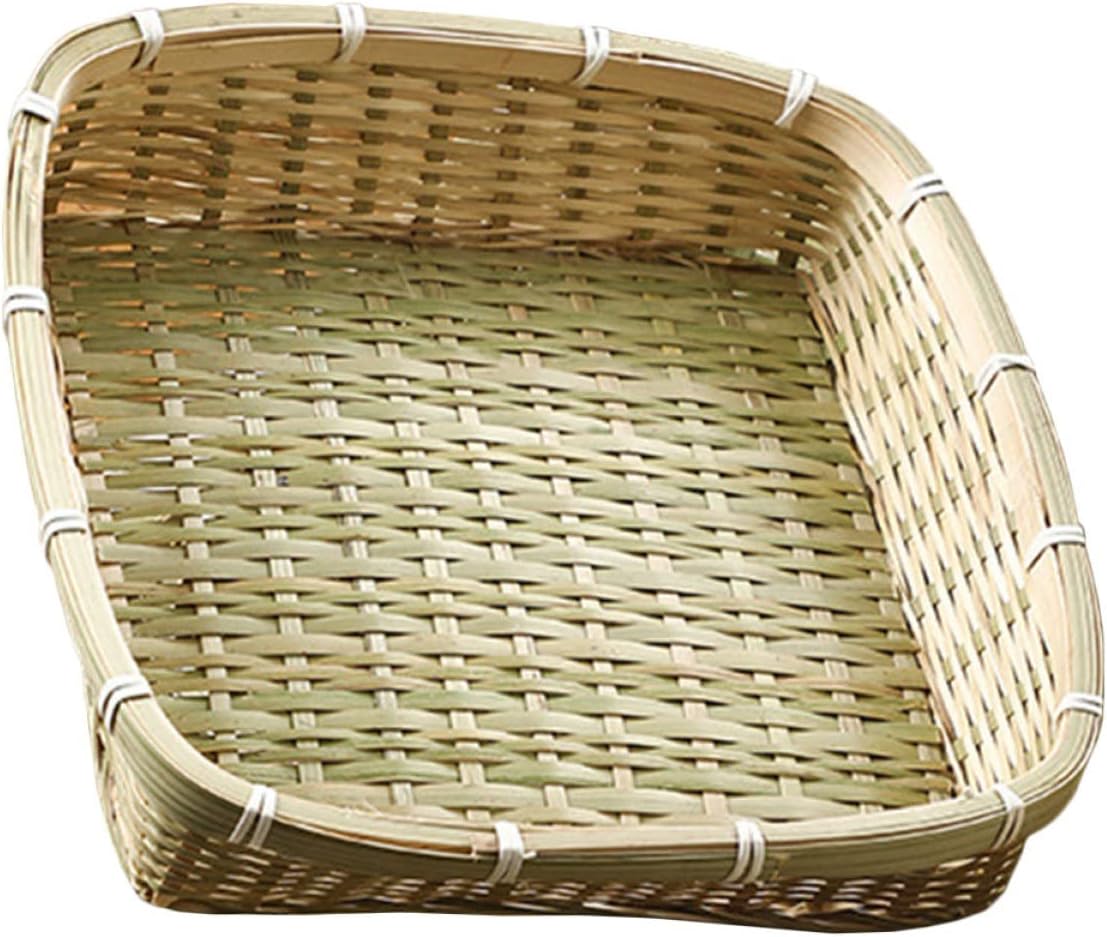 Cabilock 3pcs Serving Tray for Home Use Hand-woven Storage Basket for Fruits Bread and Vegetables Elegant Decor for Kitchen and Room