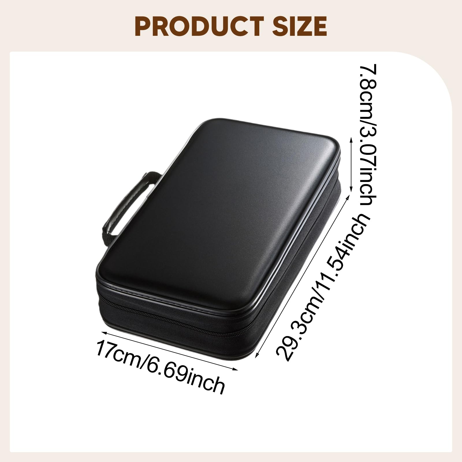 Custodia Porta CD/Dvd, Scatola Porta CD con Doppia Cerniera, Organizer per Il Trasporto di Supporti multimediali, per Viaggi, Auto, casa e Ufficio