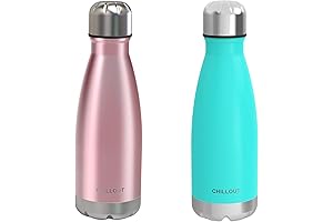 CHILLOUT LIFE Kids Stainless Steel Water Bottle 2 Pack: 12 oz.