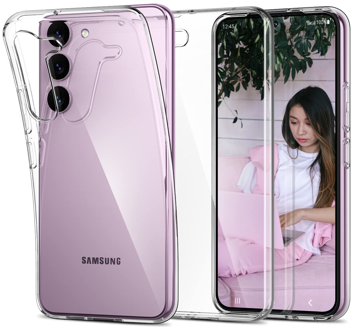 Aeska Galaxy S23 5G Case, Ultra [Slim Thin] Flexible Scratch Resistant TPU Gel Rubber Soft Silicone Crystal Clear Lightweight Gel Protective Case Cover for Samsung Galaxy S23 5G (Clear)