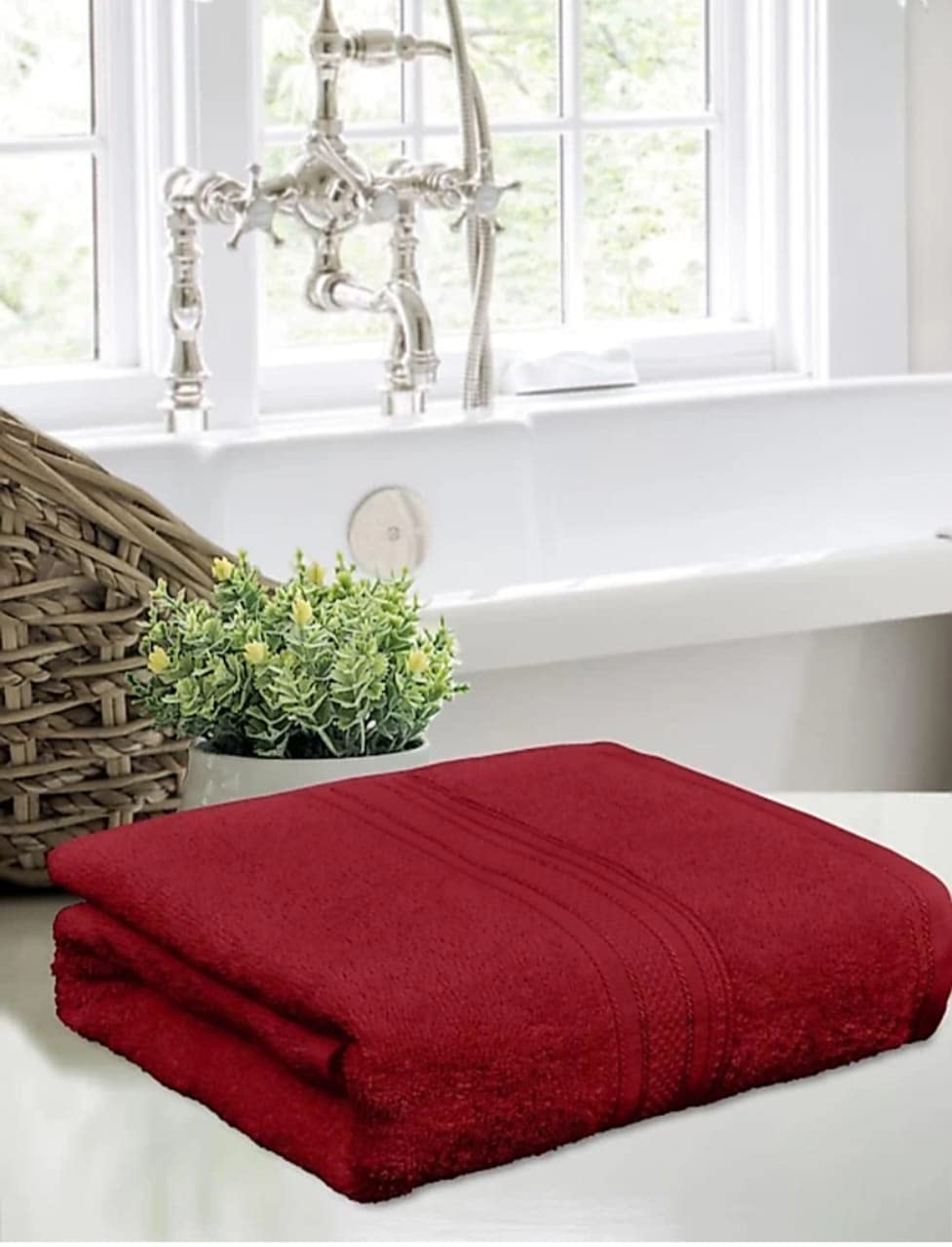 Tanishka Elegance Towel Large Bath Towel Ultra Soft Super Absorbent Anti Bacterial Pure Cotton