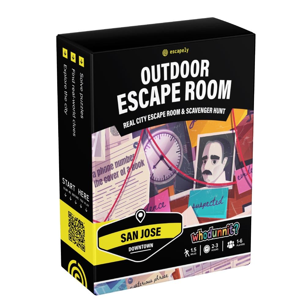 Escapely Outdoor Escape Room - Downtown San Jose I Escape the City I Multi-Player Mystery Hunt I Interactive Puzzle Game for Your City
