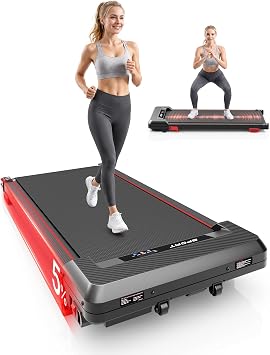 Walking Pad Treadmill, WALKWAKE 5% Incline Walking Pads, Compact Under Desk Treadmill for Home, 330lb Capacity 2.5HP Running Machine for Walking Jogging with LED Display