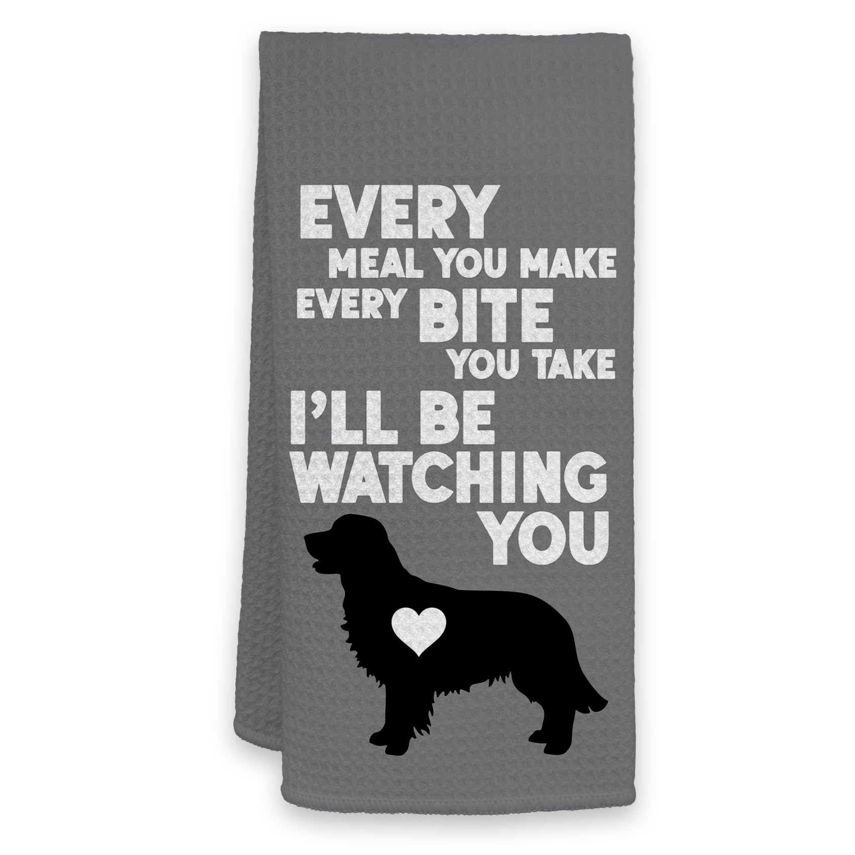 HIWX Golden Retriever Gifts, Every Meal You Make Every Bite You Take I'll Be Watching You Dog Kitchen Towel Dish Towels, Golden Retriever Dog Hand
