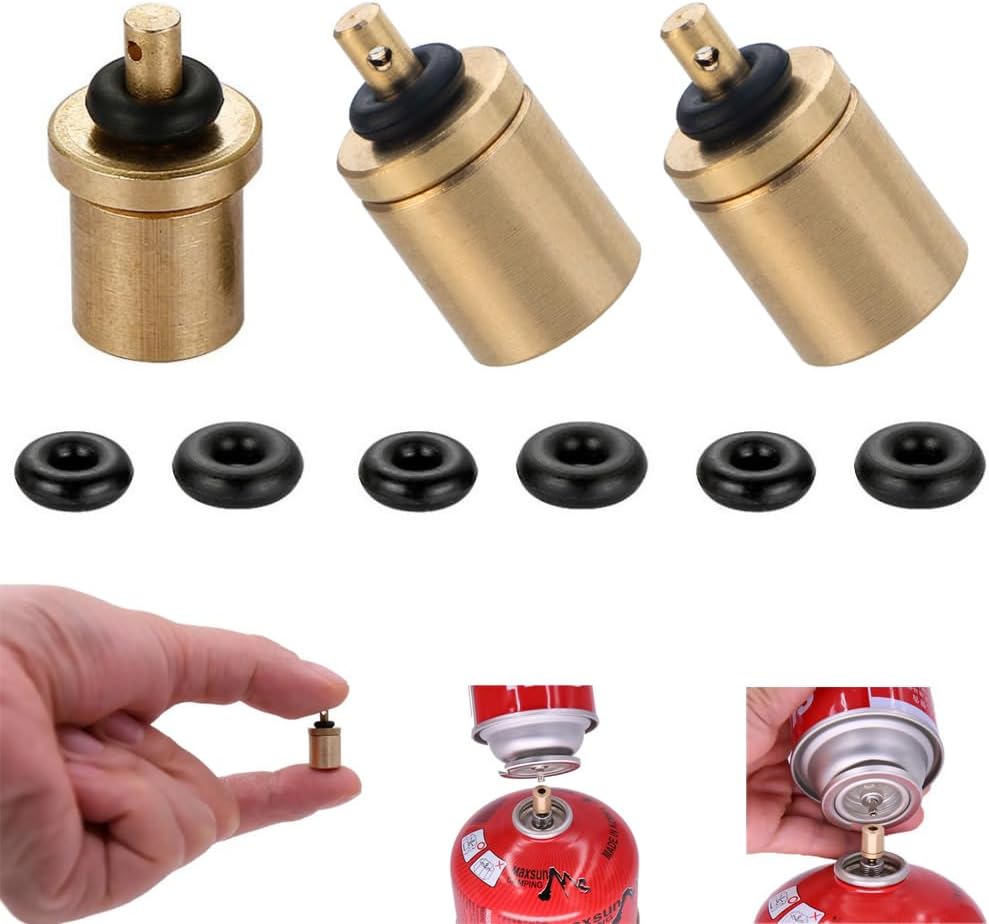 3 Pack Gas Refill Adapter Blastocyst Tips Inflation Valve Nozzle Connector for Thermacell Cartridge Refilling Butane Cylinder Gas Tank Canister Bottle Stove Outdoor Camping Hiking Burner