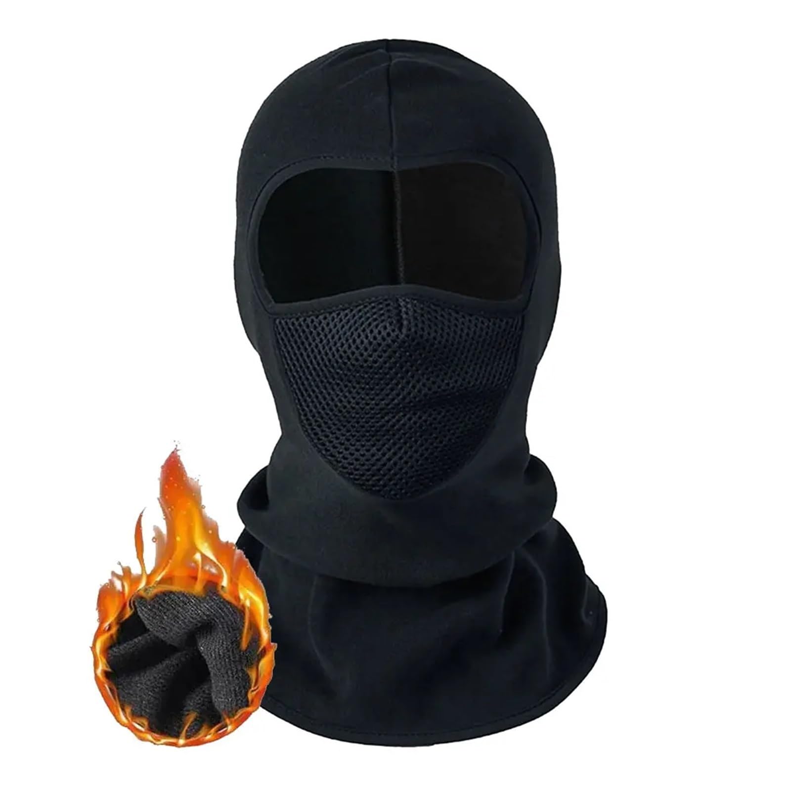 Masque De Cyclisme 2 pièces Cagoule Moto Masque Complet Moto Cyclisme Masque de vélo Casque Capuche Moto Cou d'équitation Masque Facial Hiver Coupe-Vent Masque de Ski Écharpe pour La Moto