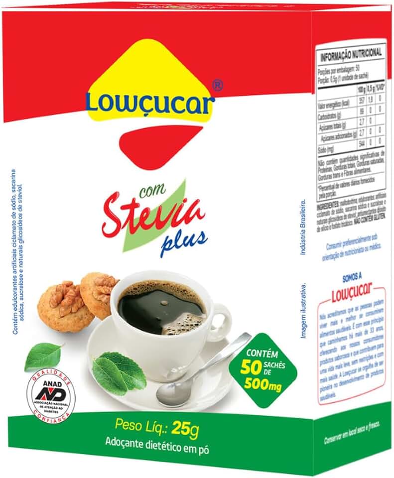 Adocante Lowcucar Sucralose Sache Cartucho 50 x 0,5g