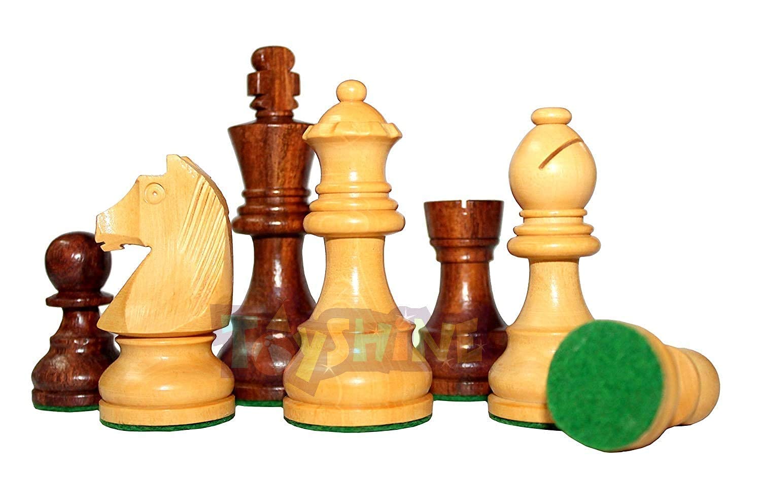 Toyshine Wooden Chess Pieces 6.5 Cms King Height, Chess Game Pawns - Sstp, Little Kid