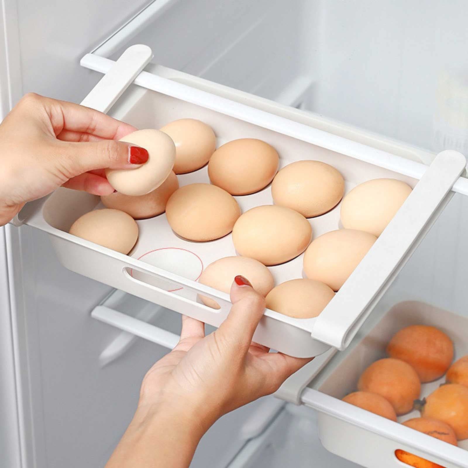 Estantes de Pared flotantes, Caja de Almacenamiento para Nevera, Estante para Huevos, cajón, Cesta, Organizador de Frutas y Verduras para Cocina, Ahorra Espacio