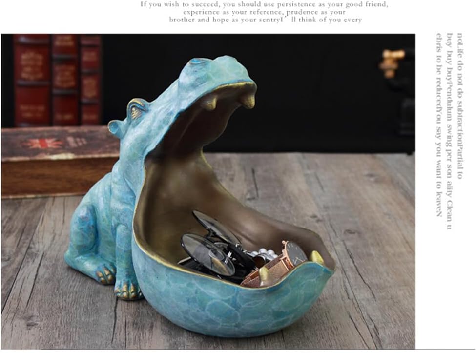 Hippo Key Bowl for Entryway Table - Decorative Tray Unique Home Decor - Decorative Bowl Key Tray - Candy Dish for Office Desk - Decorative Bowls Jewelry Tray - Entry Table Decor Key Holder Bowl Type 2