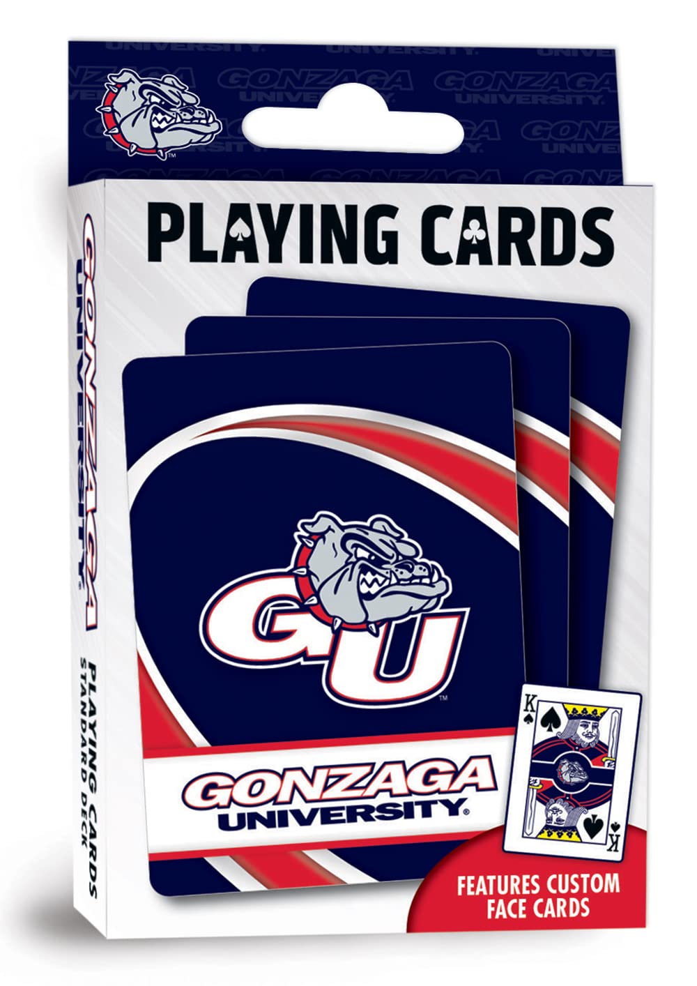 Masterpieces Officially Licensed NCAA Gonzaga Bulldogs Playing Cards - 54 Card Deck for Adults