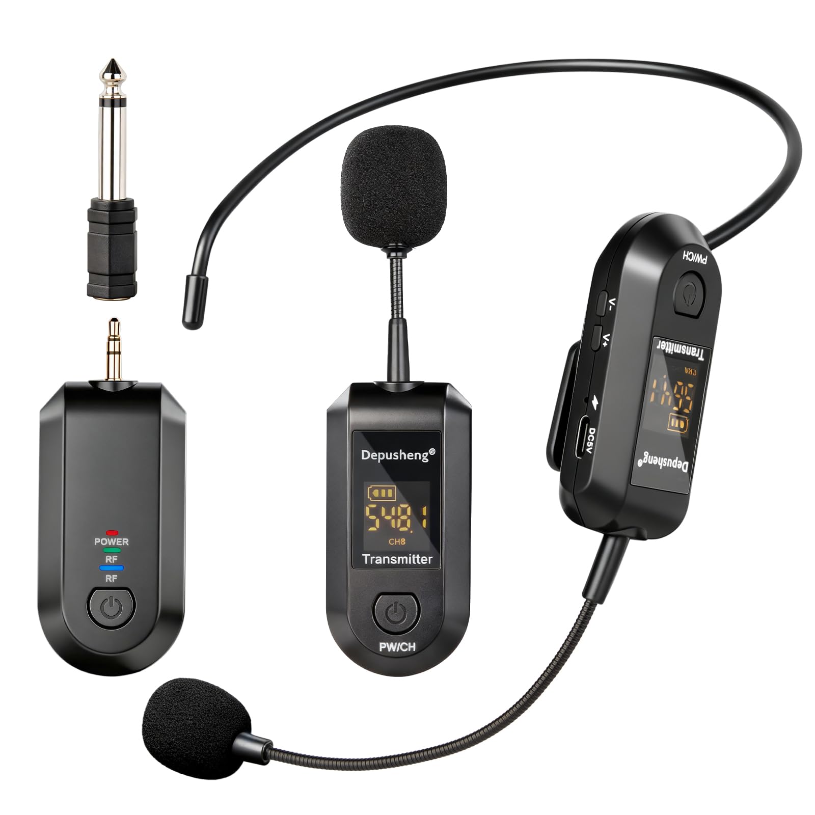 Amazon.com: Depusheng 2.4G Wireless Microphone Headset,Lavalier