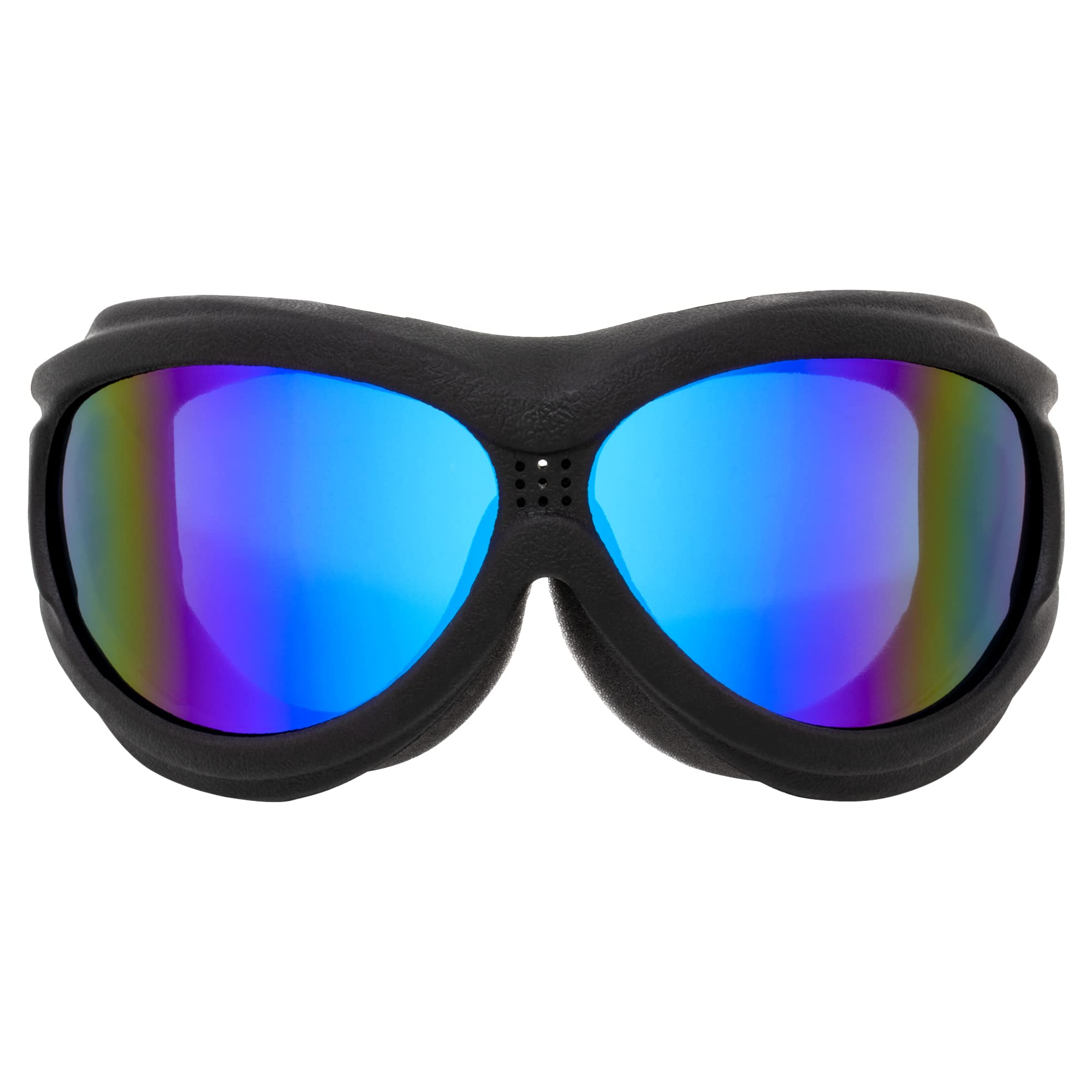 Global Vision Big Ben Lot de 3 paires de lunettes de protection anti-buée pour moto avec monture noire et verres miroir transparents fumés et bleus