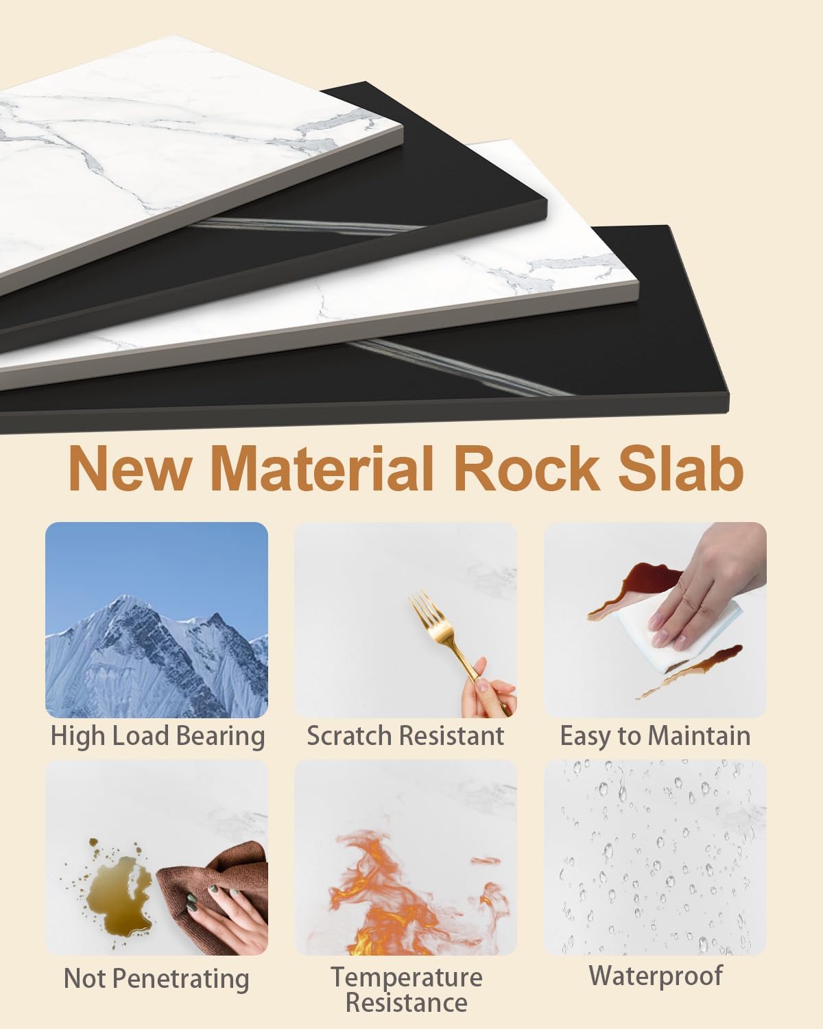 Metal Coat Rack Freestanding, Coat Hanger Stand with Rock Slab Base, Sturdy Clothes Rack, Modern Garment Rack, for Bedroom, Hallway, Entryway, 70.9 Inches High, Black, GYJ201B