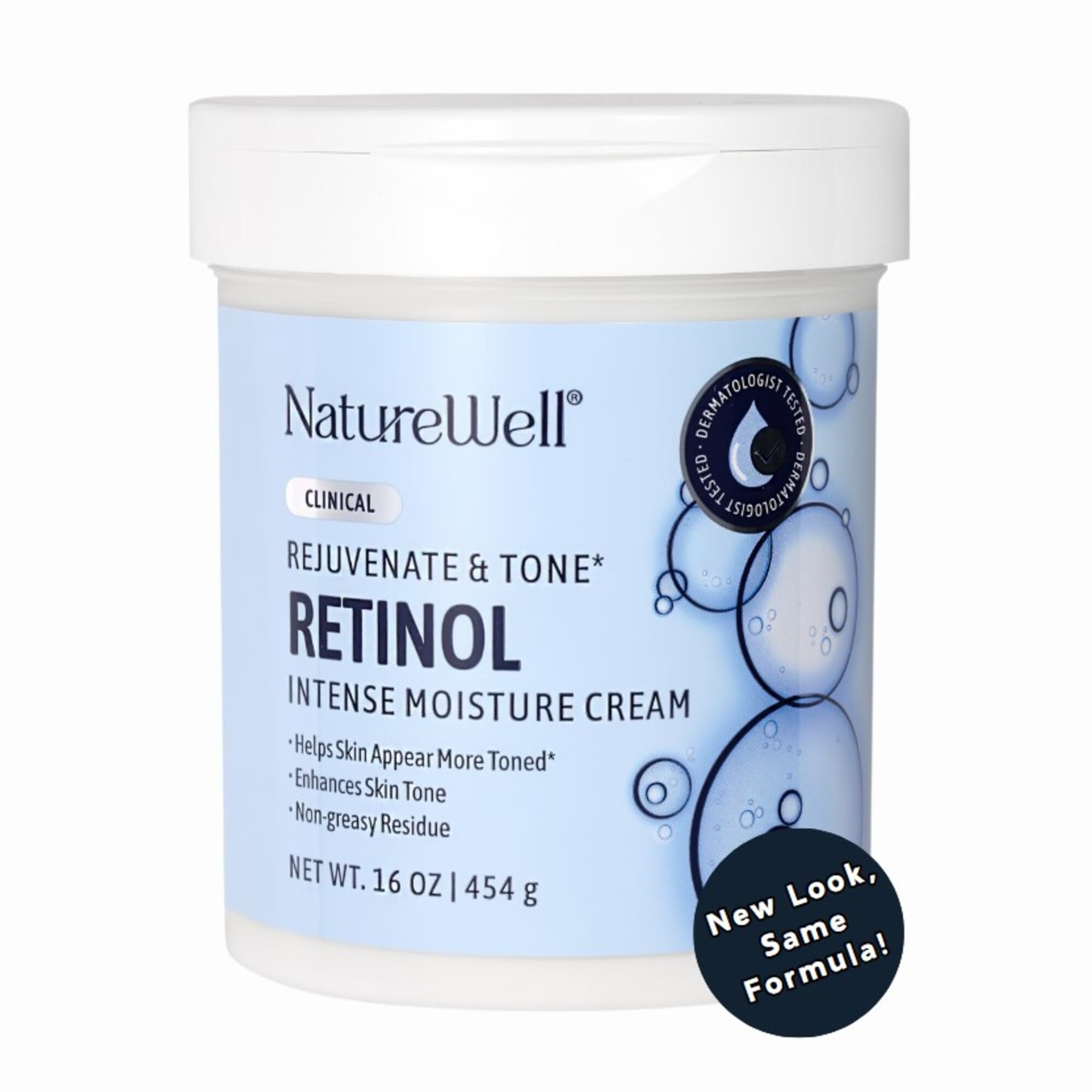 Nature Well Clinical Retinol Advanced Moisture Cream for Face, Body & Hands, 16 oz