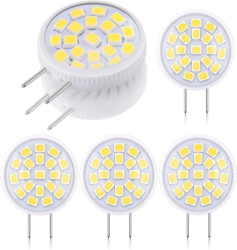 G MGY OLED Bombilla LED G8 de 3.5 W, mini bombilla de disco delgada equivalente a 35 W, T4 G8, base de bi-pines, bombilla halógena blanca de 6000 K