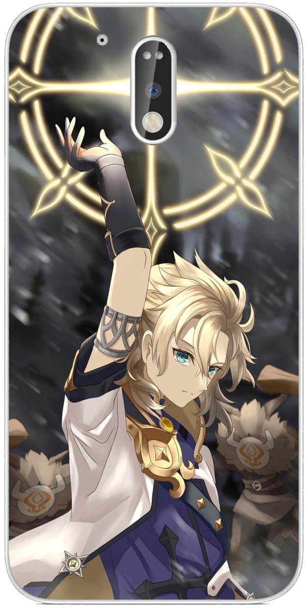 Compatible with Moto G4 | Moto G4 Plus Genshin with Z Impact with Albedo 333 Design Case Ultra Slim Soft TPU Silicone Phone Case (Clear)