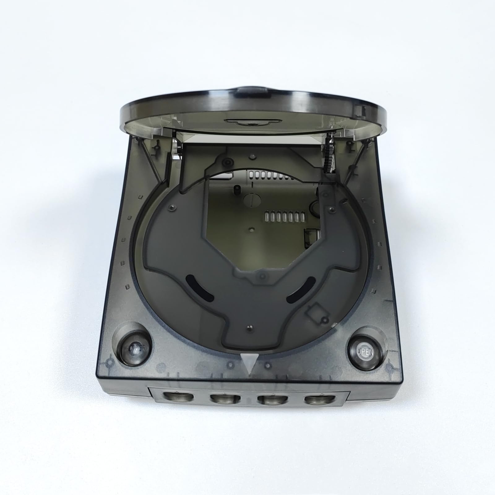 Hzxkqmil Coque de rechange pour console de jeux vidéo SEGA Dreamcast DC Retro - Plastique translucide - Accessoires pour Dreamcast DC - Noir transparent