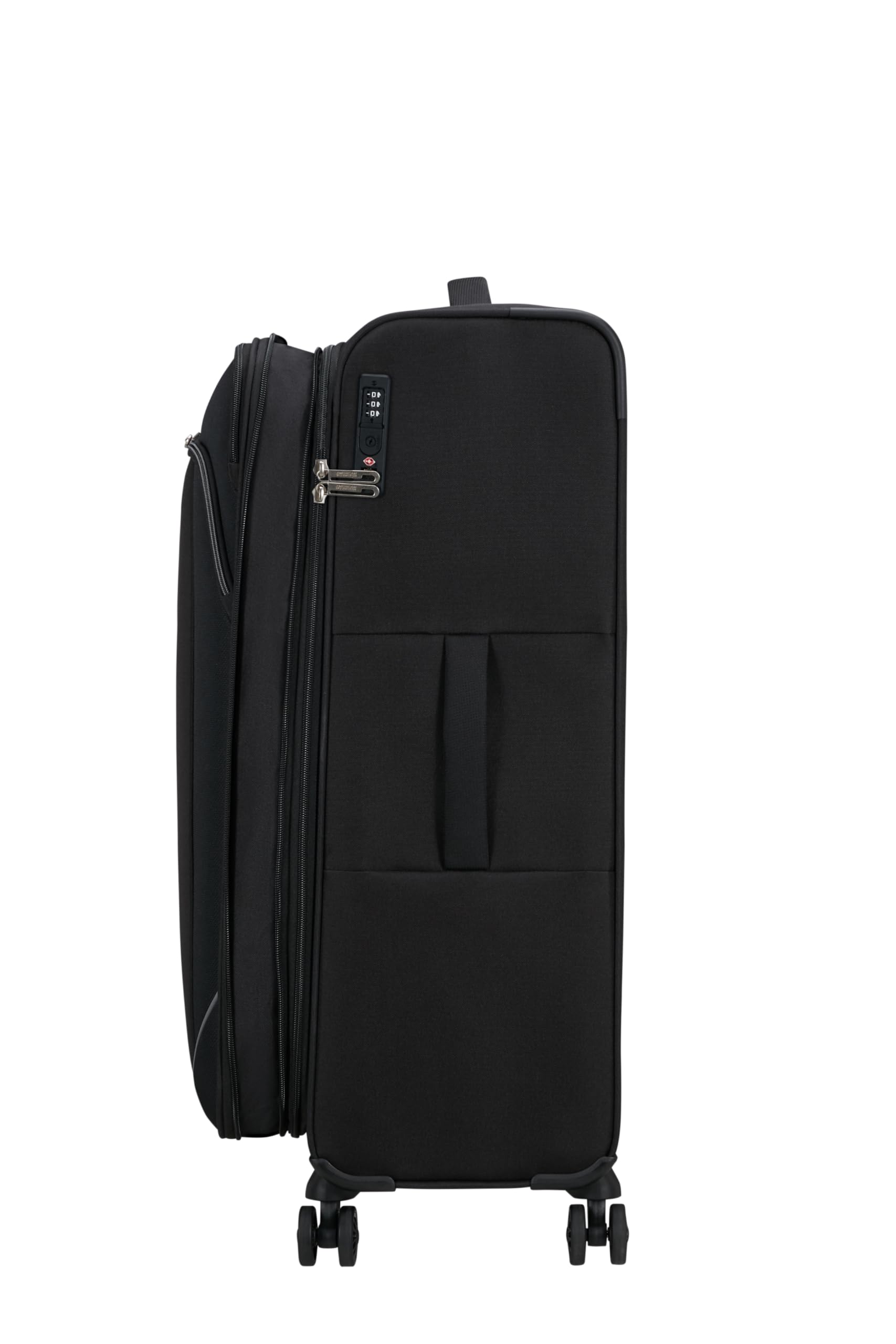 American Tourister Poproll - 3-teiliges Weichgepäck-Kofferset (Handgepäck, Mittel, Groß), Leicht - Schwarz (Black)