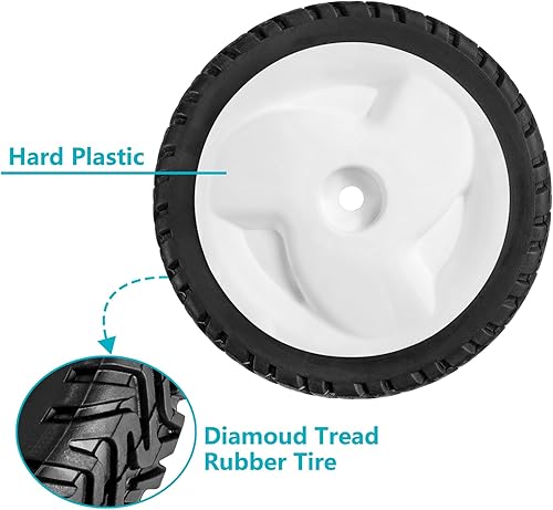 Miniatura 6 de Cluparis Rueda de cortacésped para Toro 105-1814 Rueda delanteratrasera de 8" 34" 12" (juego de 2)