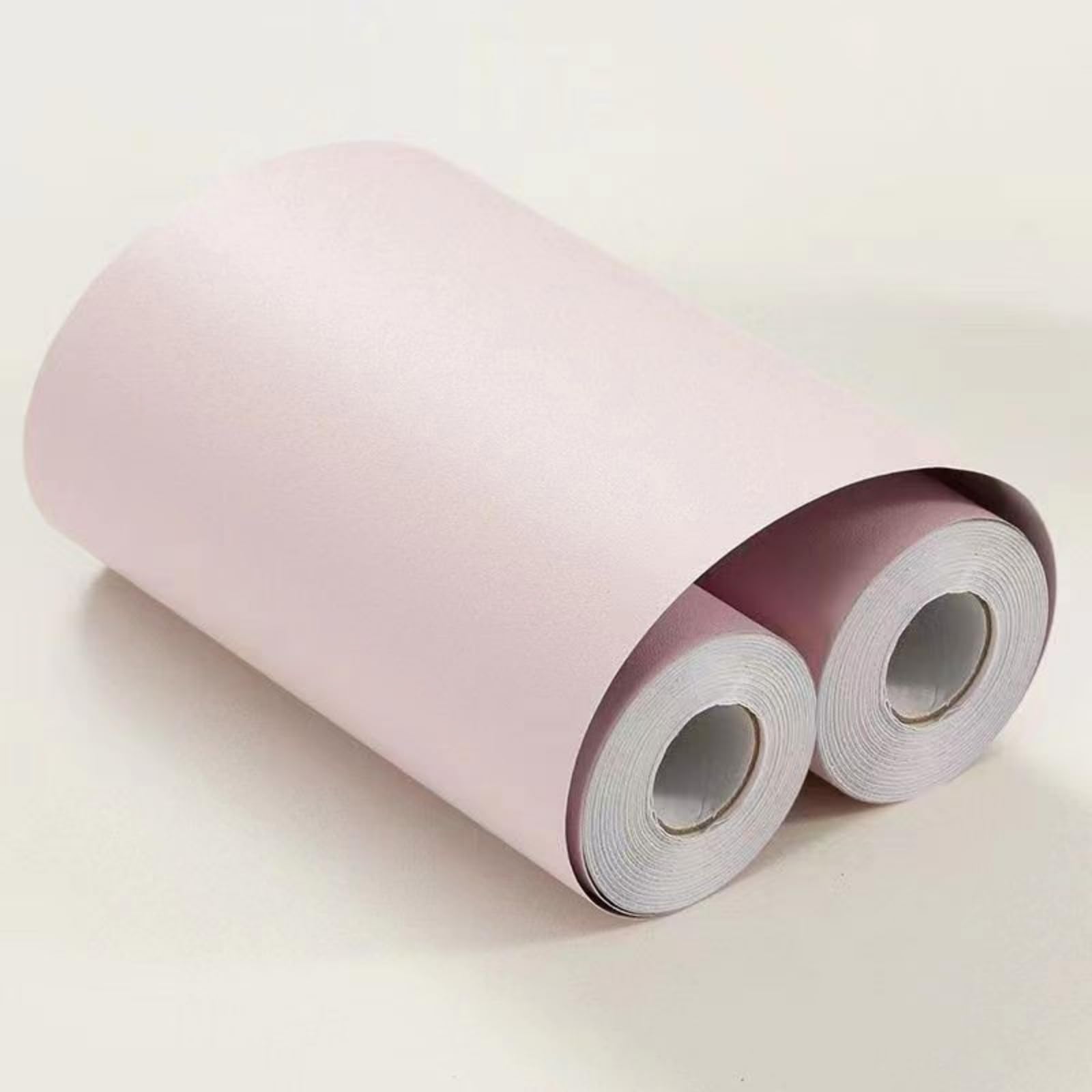 VisitRyl Light Pink Wallpaper Border Self Adhesive Wall Tiles Decorative, Peel and Stick Wall Border Bathroom Stickers Light Pink 15cm X 500cm