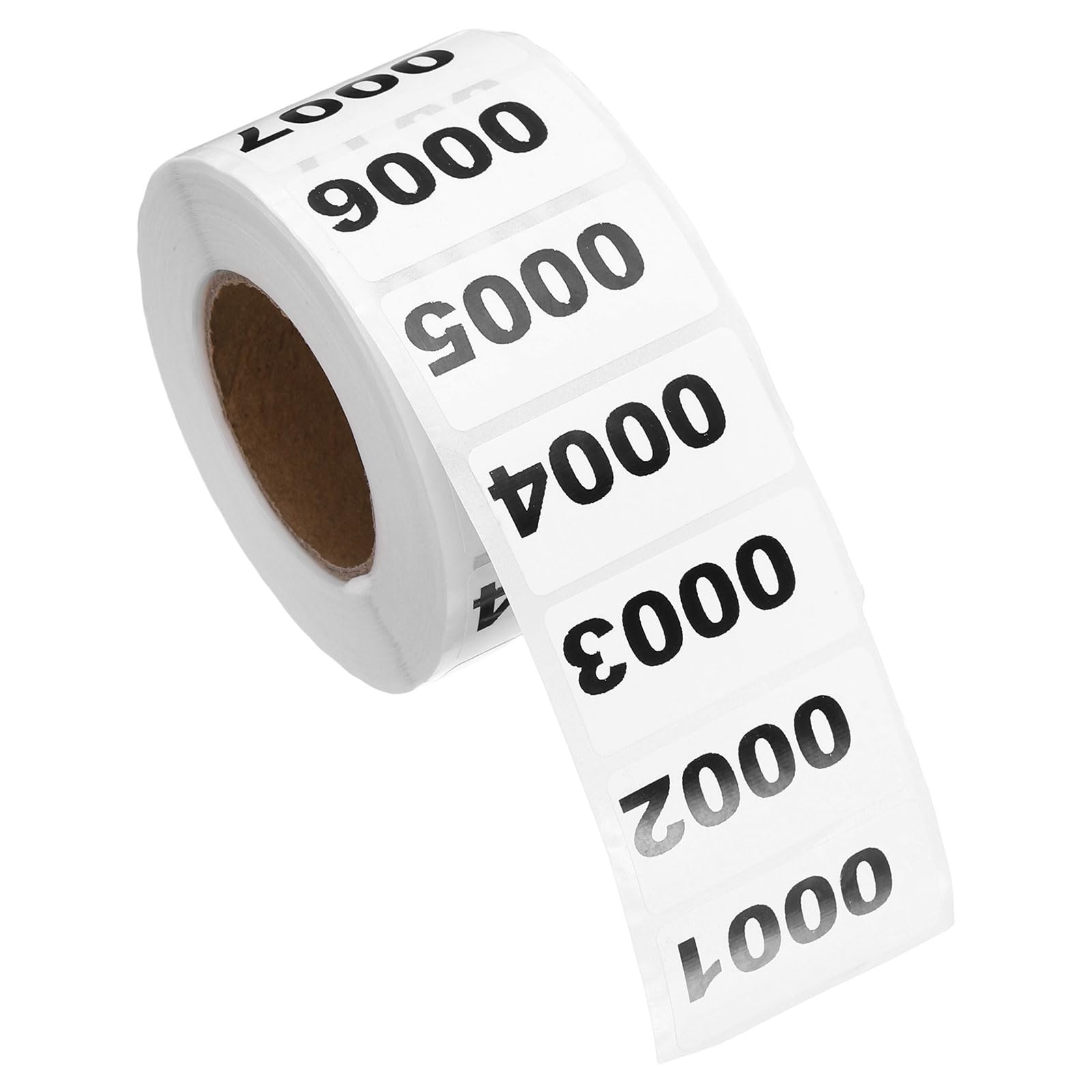 PATIKIL 2cm x 4cm Inventory Number Sticker, 1 Roll 0001 to 1000 Consecutive Number Labels Self-Adhesive Labels Tag 1000 Stickers for Office Warehouse Numbering Classification, Black