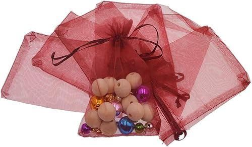 Miniatura 185 de Dealglad 100pcs Drawstring Organza bolsas de joyería caramelo para fiestas, casamientos, regalos Negro